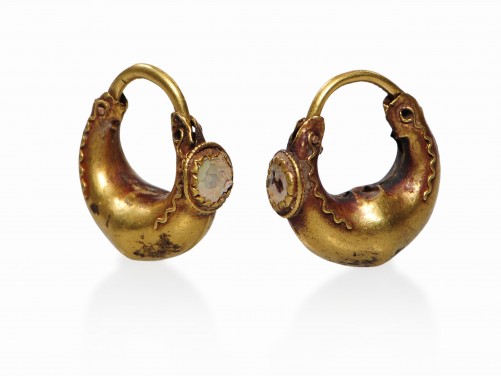 Pair of Greek Gold Earrings