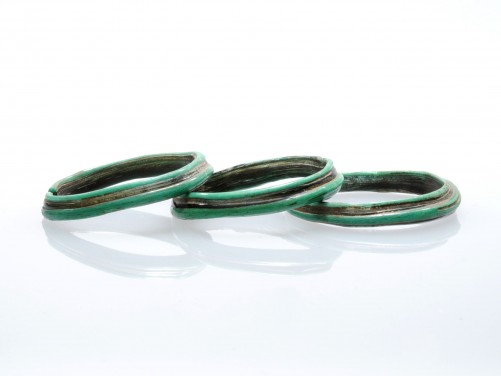 Group of Three Glass Bracelets