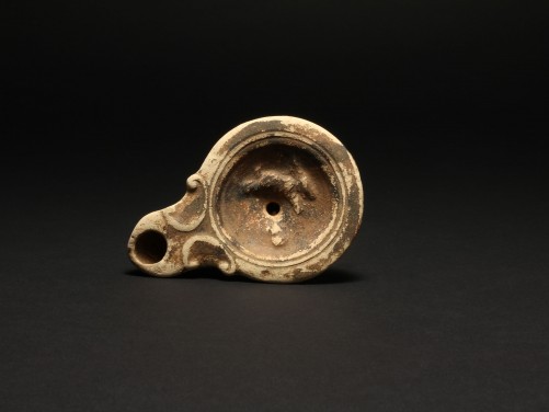 Roman Oil Lamp with Dog