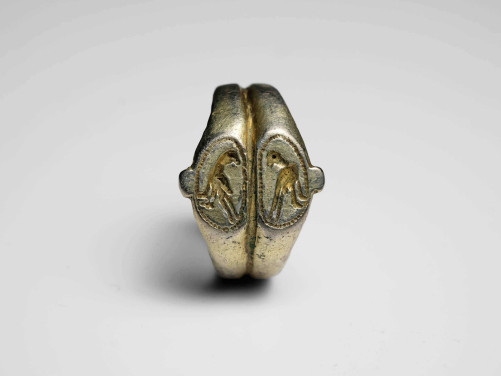 Byzantine Silver-gilt Double Finger Ring