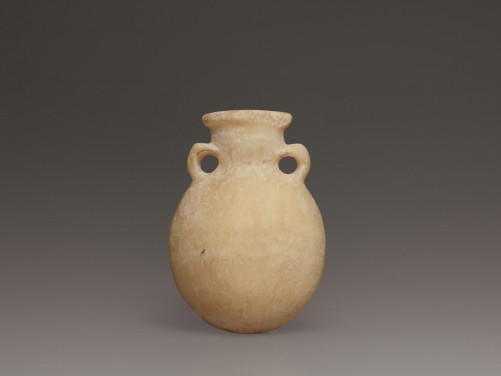 Egyptian Alabaster Pilgrim Flask