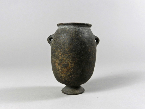 Egyptian Basalt Footed Jar