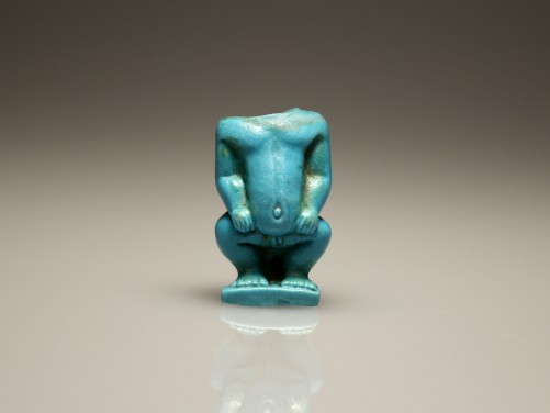 Egyptian Blue Glass Amulet of Pataikos