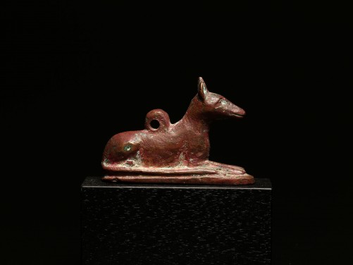 Egyptian Bronze Jackal Amulet