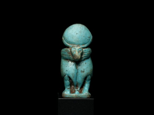 Egyptian Faience Baboon Amulet