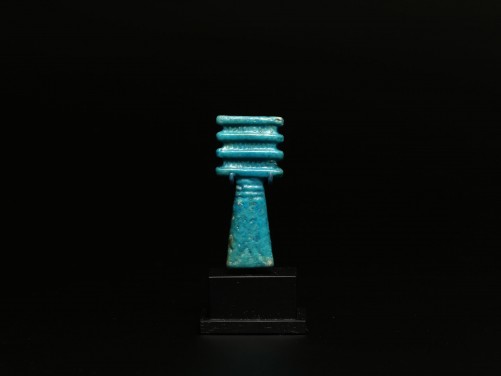 Egyptian Faience Djed Pillar Amulet