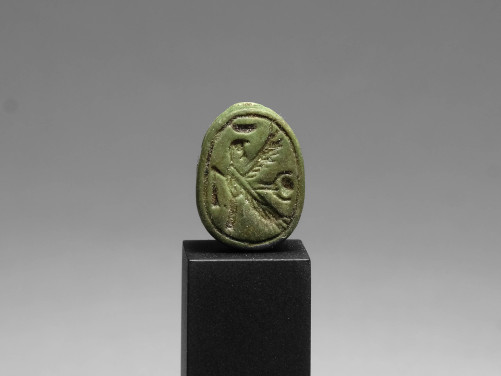 Egyptian Scarab With Flying Falcon