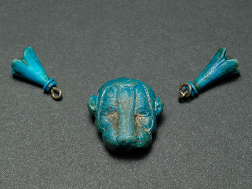 Egyptian Faience Leopard Bead
