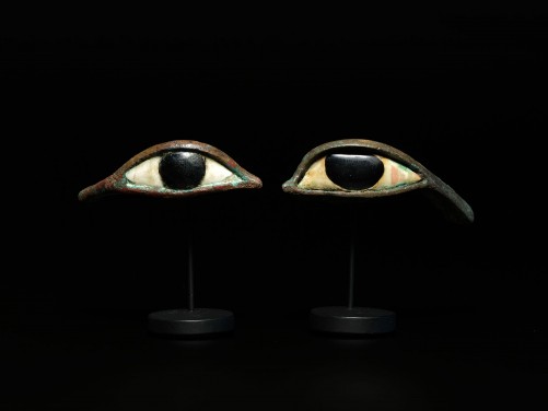 Pair of Egyptian Bronze Eyes