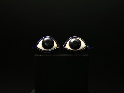 Pair of Egyptian Glass Eye Inlays
