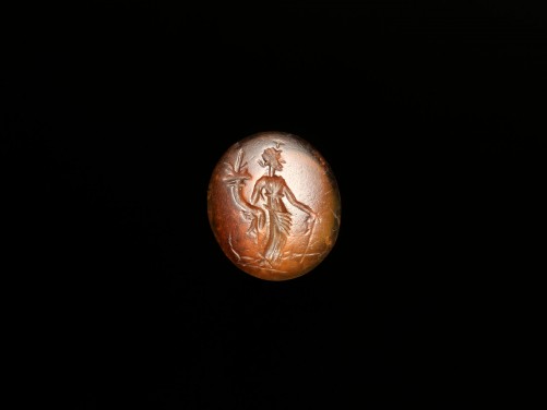 Roman Carnelian Intaglio of Isis-Fortuna