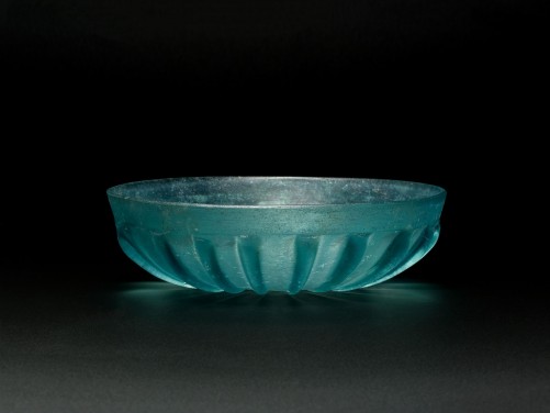 Roman Glass Ribbed Bowl