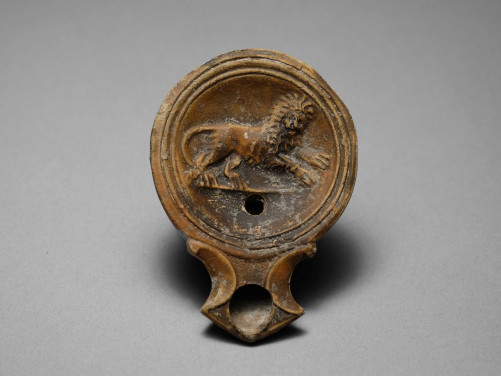 Roman Oil Lamp with Lion