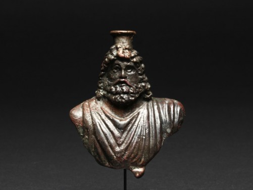 Roman Bronze Bust of Serapis
