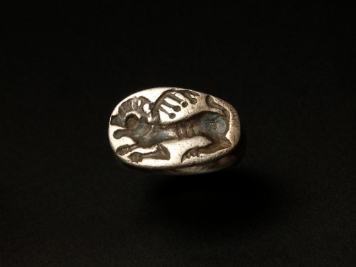 Scythian Silver Ring with a Stag