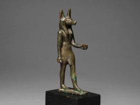 A Fine Egyptian Bronze Anubis 