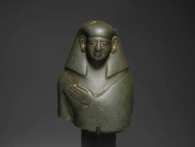 Egyptian Greywacke Bust of a Scribe