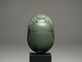 Egyptian Greywacke Heart Scarab for Hu-Sheri