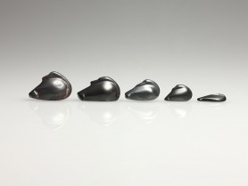 Five Hematite Duck Weights