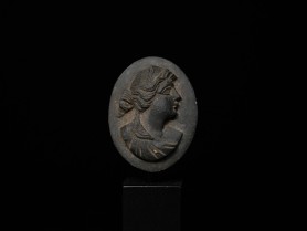 Roman Basalt Cameo of a Maiden
