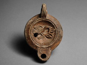 Roman Oil Lamp with a Bird